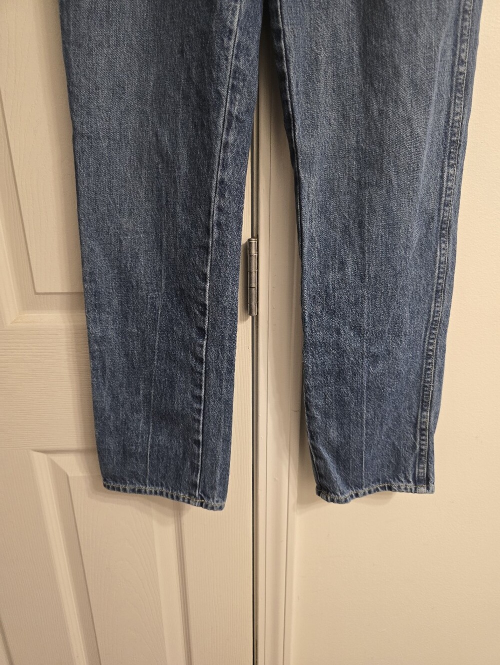 AMO $282 Harriett Mid Rise Apple Pie Straight Leg Y2K Denim Jeans 25 - Picture 6 of 9
